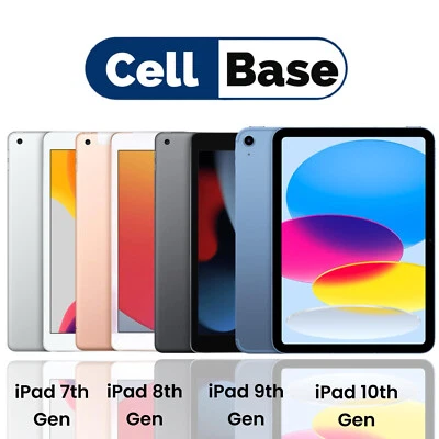 Apple iPad 7th 8th 9th 10th Gen 32GB/64GB/128GB Wi-Fi/4G/5G UNLOCKED RE BOXED A+ - Image 1 of 4