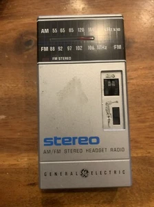 GE General Electric AM/FM Stereo Headset Radio Model: 7-1600A Vintage Parts Only - Picture 1 of 5