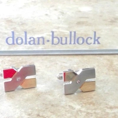 Gemelos Dolan Bullock Milan ss & 18k NCL010200 HECHO EN EE. UU. AHORRA EN GRANDE PRECIO DE VENTA SUGERIDO POR EL FABRICANTE 300 $ Foto 1 de 4