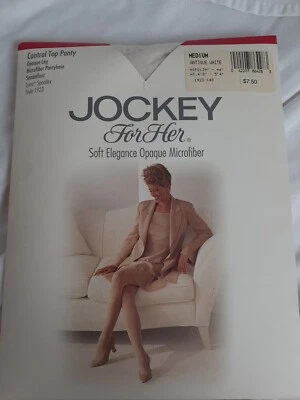 Jockey para ella pierna opaca tamaño mediano microfibra blanca antigua vintage Foto 1 de 4