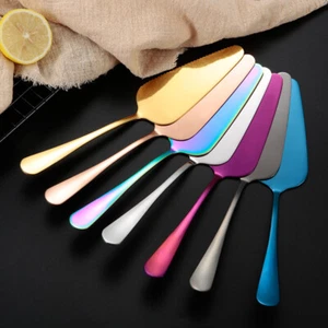 Premium Stainless Steel Wedding Cake Shovel Server, Pizza Cutter Knife, 7 Colors - Bild 1 von 24