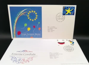 Royal Mail First Edition of Entente Cordiale and the Single Eupopean Market - Picture 1 of 5