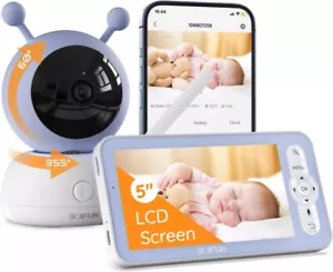Baby monitor WiFi da 5" 1080P e controllo tramite app, 3000mAh visione notturna - Foto 1 di 8