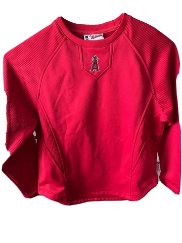 Angels Majestic Long Sleeve Sweatshirt Size Youth Large Vintage On-Field Gear Cover