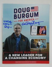Doug Burgum Kathryn Burgum Signed For America Pamphlet Autographed Governor ND