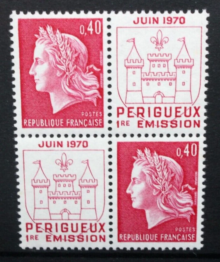 FRANCE 1970 Perigueux Government Printing Works 40c PAIR. Set of 1. MNH. SG1882. - Image 1 of 1