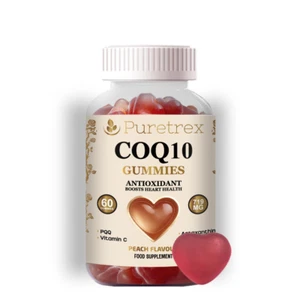 Coenzyme Q10 CoQ10 Gummies 500mg - Boost Energy & Immunity & Heart Peach Gummy - Picture 1 of 5