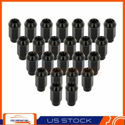 24 X 黑色 M14x2 1.72 英寸凸耳螺母适用于福特 F-150 2005-11 14 Expedition 2003-2014 — 第 1/4 张图片