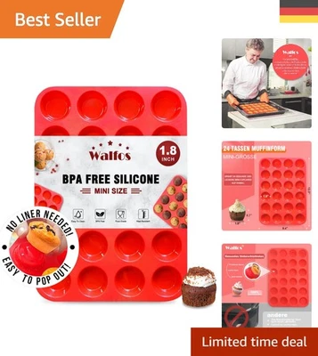 Antihaft Silikon Muffinform, Spülmaschinenfest, 24 Tassen für müheloses Backen - Bild 1 von 4