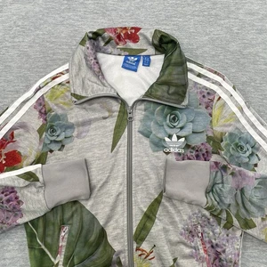 Adidas Jacket Size S Originals Grey Floral Firebird Trefoil Track Top Farm - Bild 1 von 14