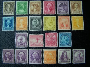 US STAMPS 1932 YEAR COMPLETE SET, SCOTT # 704-725. OG., MNH. - Picture 1 of 1