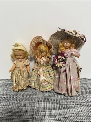Nancy Ann Storybook Dolls Lot of 3 Unidentified Characters - Image 1 of 4