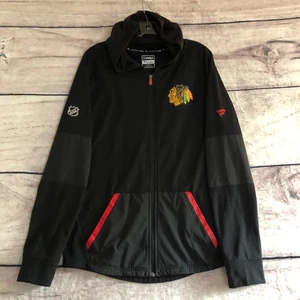 Chicago Blackhawks Hoodie M Herren schwarz Rinkside Gridback Zip Jacke NHL 2019 - Bild 1 von 13