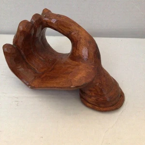 Holz Handarbeit Finger/Palme Deko Schmuck Schale Dekor Holz - Bild 1 von 9