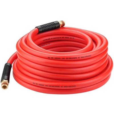 HOOTSUM 1/2 Inch x 50ft. Hybrid Air Compressor Hose with 1/2 in. MNPT Ends and Bend R...