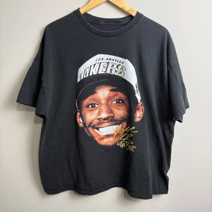 Vintage Y2K Kobe Signature Portrait Black T-Shirt Size XL - Bild 1 von 2