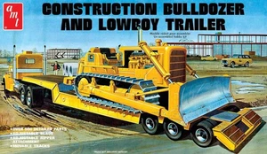 Construction Bulldozer Caterpillar + Lowboy Trailer 1:25 AMT Model Kit AMT1218 - Bild 1 von 2