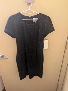 90s Vintage Jessica Howard Black Evening Dress Size 4 Petite BRAND NEW WITH... - Picture 1 of 7