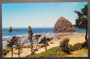 Vintage Postkarte - Haystack Rock - Cannon Beach - Oregon - Bild 1 von 3