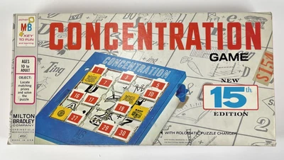 Vintage Milton Bradley Concentration 15th Edition Board Game 1970s - Complete - Image 1 of 4