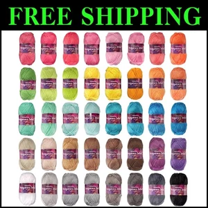 Vibrant 40-Color Baby Acrylic Yarn Set - 50g Per Skein for Creative Delights - Picture 1 of 8