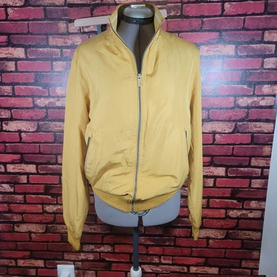 Zara Varsity Womens Jacket Yellow Medium Lightweight Softshell Preppy - Image 1 of 4
