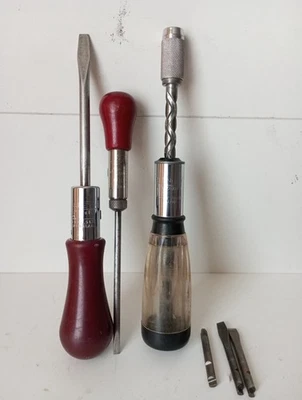 Stanley Vintage Screwdrivers X2  & Guys Screwdriver Made In England See Photos - Image 1 of 4