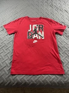 Nike Air Jordan Red Youth Boys T Shirt Size XL Short Sleeve - Picture 1 of 7