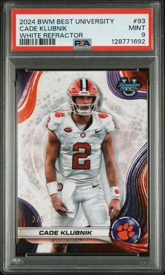 Camiseta Bowman Best U Cade Klubnik 2024 refractor blanco 2/5 Clemson ¡NUMERADA! Foto 1 de 2