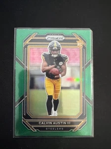 2022 Panini Prizm - Rookies Calvin Austin III #338 Green Prizm (RC) - Foto 1 di 2