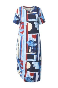 Ulla Popken Damen große Größen Maxikleid Vasen Rundhals Halbarm - Bild 1 von 8