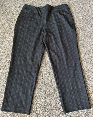 Pantalones de vestir a rayas grises Investments para mujer talla XL S (medida 38X26,5) Foto 1 de 4