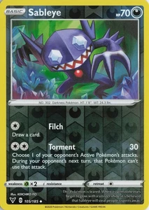 Sableye Reverse Holo Uncommon - SWSH04: Vivid Voltage #105/185 Pokémon TCG - Bild 1 von 2