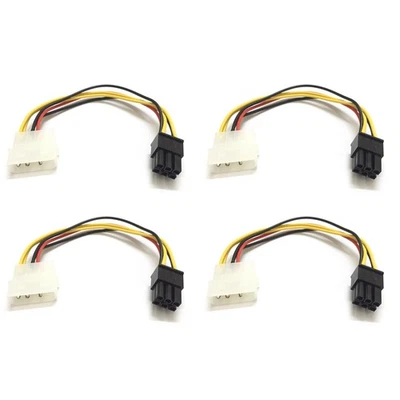 4 Pin to 6 Pin PCI-Express Video Card Power Converter Adapter Cable Wire Line C - Image 1 of 4