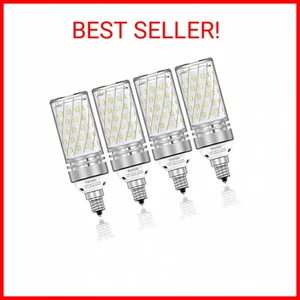 E12 LED Light Bulbs, 12W LED Candelabra Bulbs 100 Watt Equivalent, 1200LM, 6000K - Picture 1 of 1