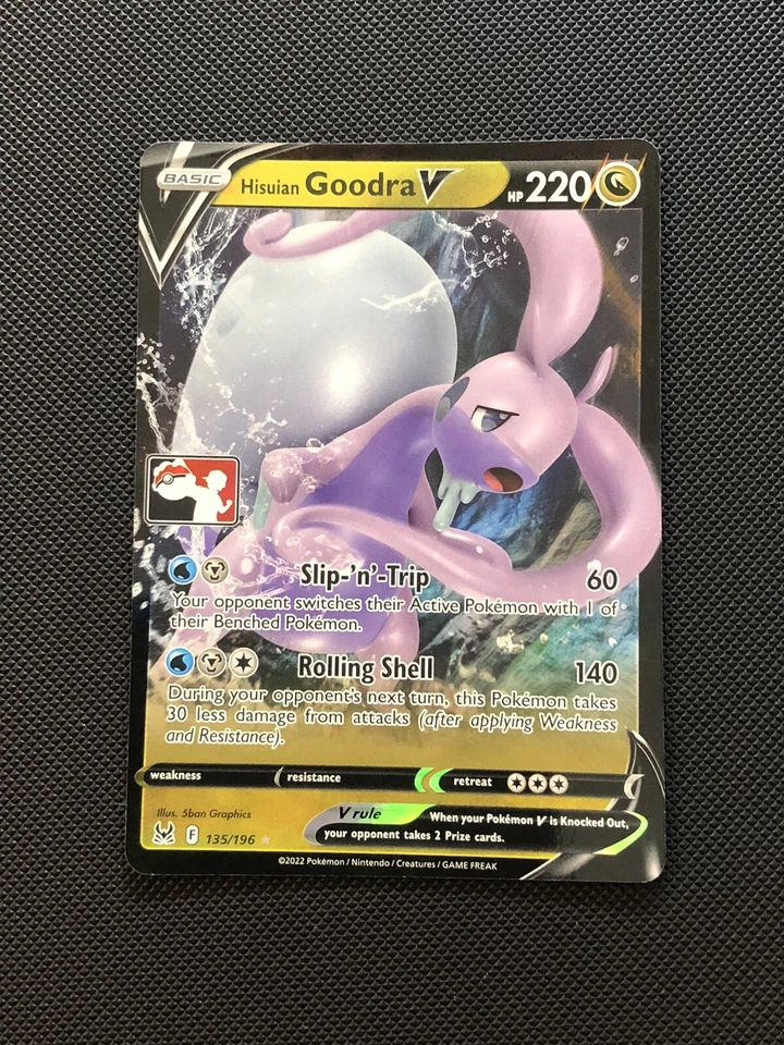 135/196 Hisuian Goodra V Pokemon Prize Pack Play League Series 3 Card FAST SHIP - Image 1 of 2