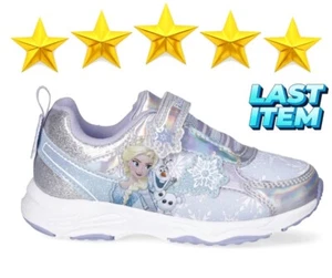 Disney's Frozen Toddler Girls' SIZE 11 Athletic Sneaker Color Blue / Silver New - Picture 1 of 18