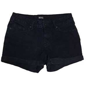 Pantalones Cortos de Jean BDG Alexa para Mujer 27 Negros Denim Elastizados Puños Urban Outfitters - Imagen 1 de 10