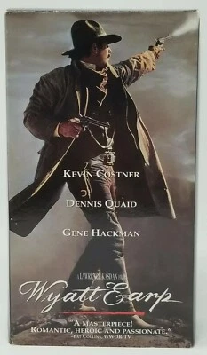 Wyatt Earp (VHS, 1994, 2-Tape Set) Kevin Costner, Dennis Quaid, Gene Hackman - Image 1 of 2