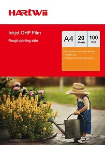 A4 Overhead Projector OHP Film For Inkjet Ink Clear A4 with Strip - 20 Sheet AU - Picture 1 of 7