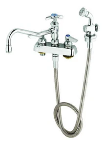 Grifo de tabla de trabajo T&S Brass B-1152 con montaje en cubierta, centros de 8 pulgadas, columpio de 8 pulgadas - Imagen 1 de 1