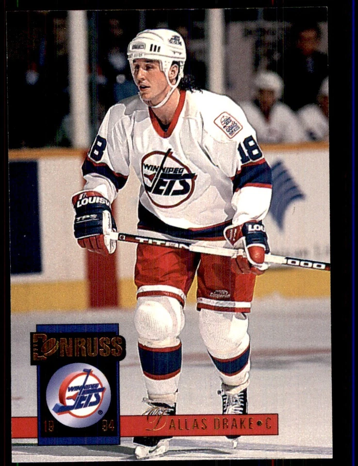 1993-94 Donruss Dallas Drake Winnipeg Jets #508 - Image 1 of 2