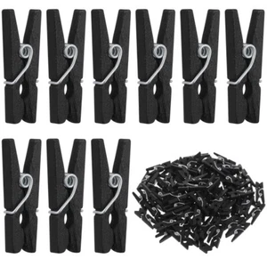 100 Pcs Utility Clips Small Wooden Paper Peg Pin Mini Child Baby - Picture 1 of 11