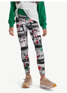Girls A 7-8 Justice The Grinch Leggings Green Red Black Christmas - Picture 1 of 4