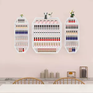 3Pcs Nail Polish Display Racks 6-Tier Wall Mount Shelves for Max: 200Bottles - Picture 1 of 24