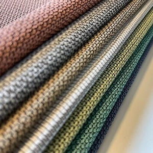 Cross Weave Jacquard Polyester Hessian Jute Look Dress Craft Fabric 44" Meter - Picture 1 of 7