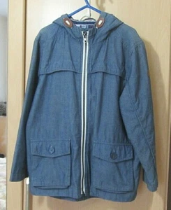 Jasper Conran Boys Lightweight Denim Blue Hooded Jacket Size 7 Years New - Picture 1 of 7