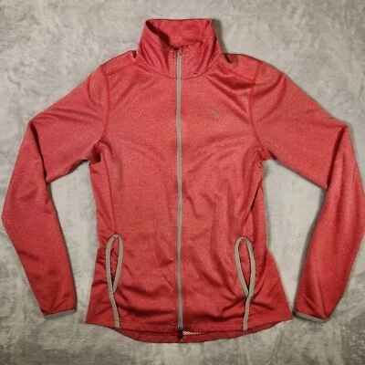 Jaqueta Nike Dri Fit feminina pequena laranja atlética zíper completo pista corrida ao ar livre - Imagem 1 de 4