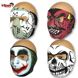 VIPER NEOPREN VOLLGESICHTSMASKE PAINTBALL AIRSOFT BIKER VERKLEIDUNG SKULL JOKER - Bild 1 von 4
