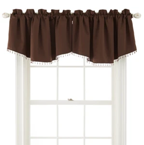 "Cefa de chocolate Kathryn Rod-Pocket con cuentas Ascot 50"" X 19"" nuevo precio de venta sugerido por el fabricante $40.00 - Imagen 1 de 1
